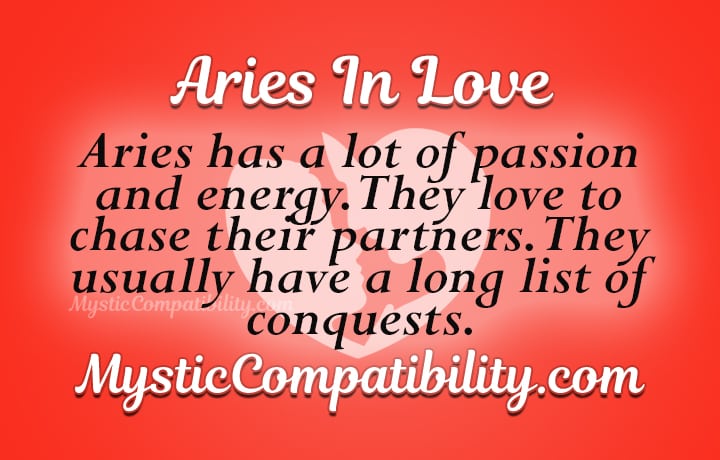 Aries In Love Mystic Compatibility
